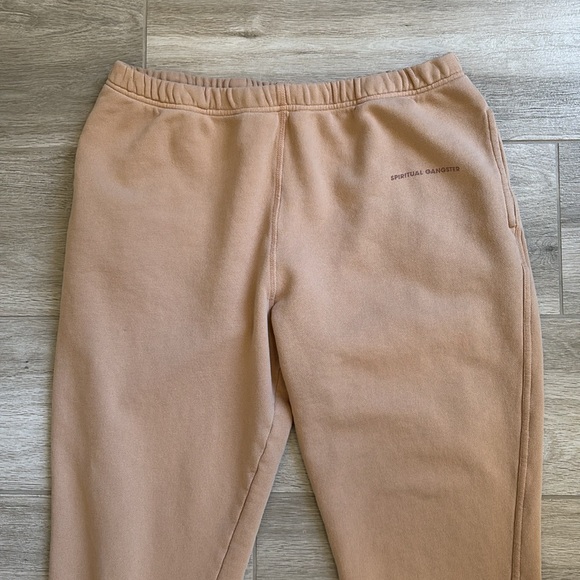 Spiritual Gangster Tan Jogger Sweatpants Size Large - Picture 3 of 14